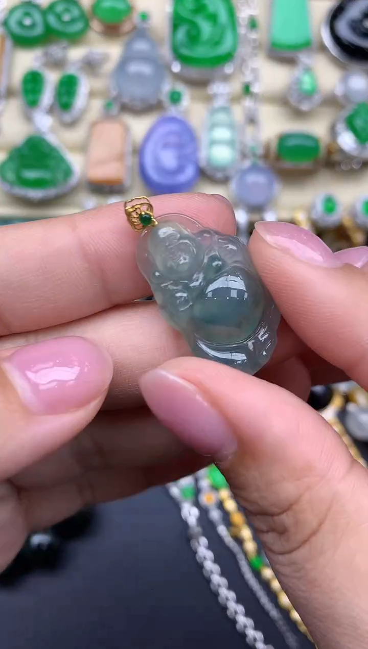 【闪购商品】翡翠颈饰18K金镶嵌67-中国好珍宝