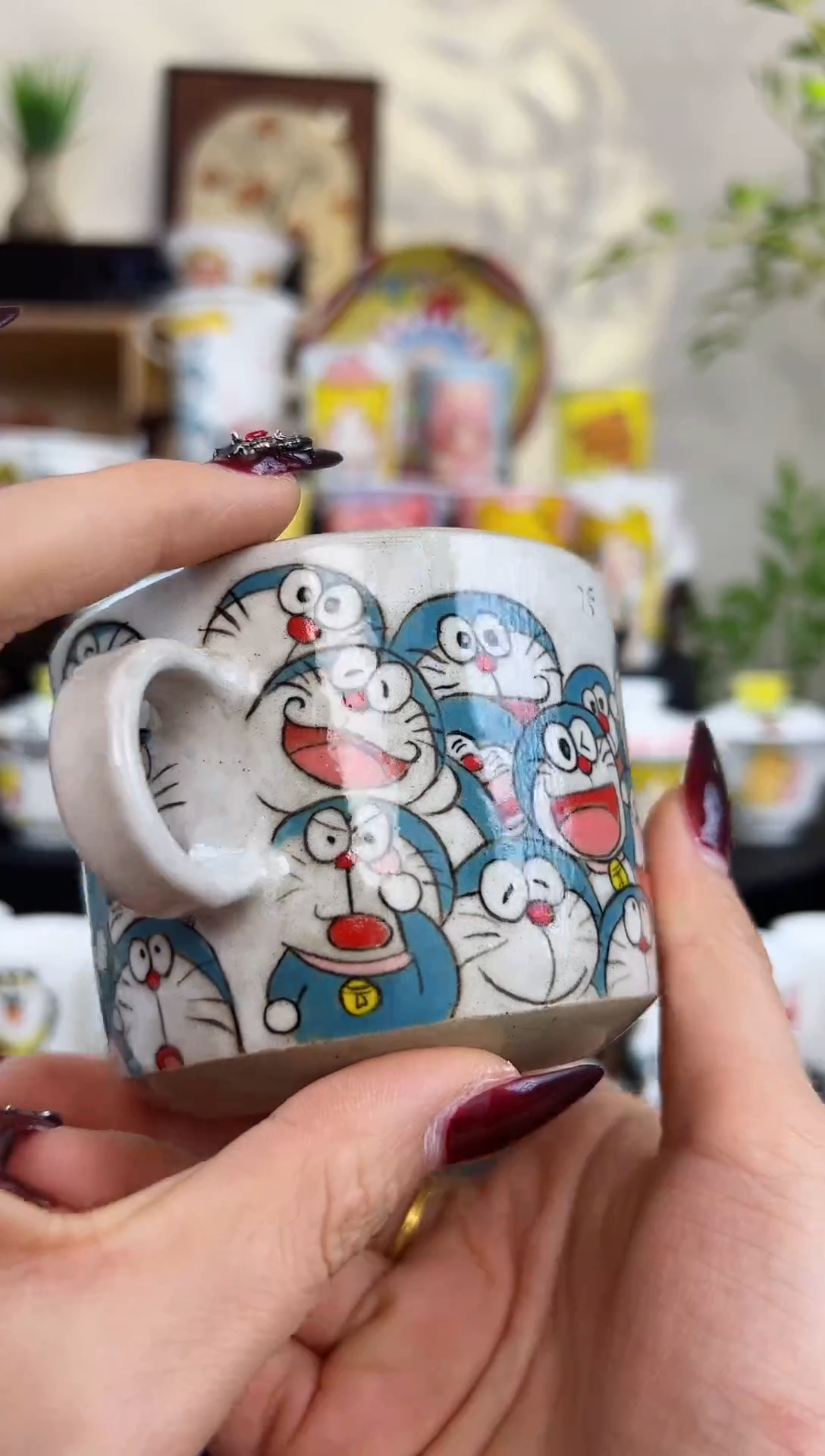 【闪购商品】摆件笙笙漫 手工手绘陶瓷杯杯