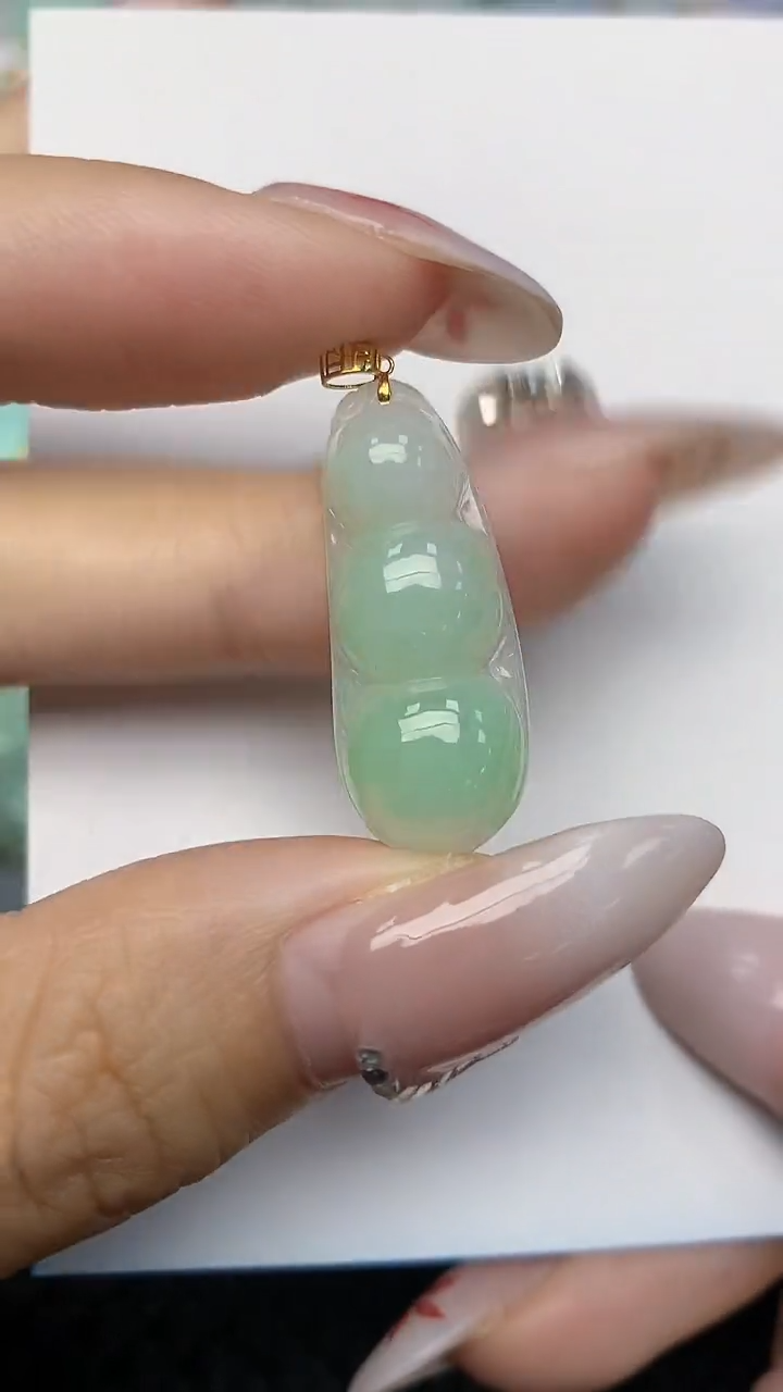 【闪购商品】翡翠颈饰18K金镶嵌天然翡翠A货