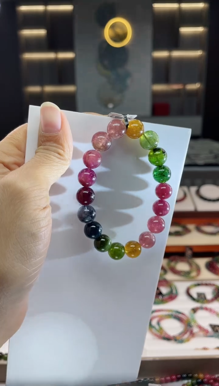 未镶嵌老矿碧玺单圈手串11mm+碧玺（多样性发一条）Q