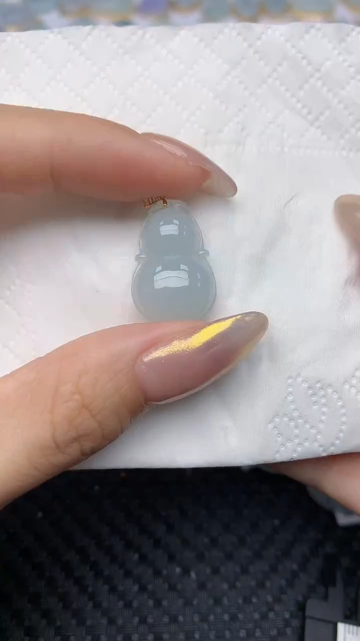 【闪购商品】翡翠颈饰18K金镶嵌天然翡翠A货