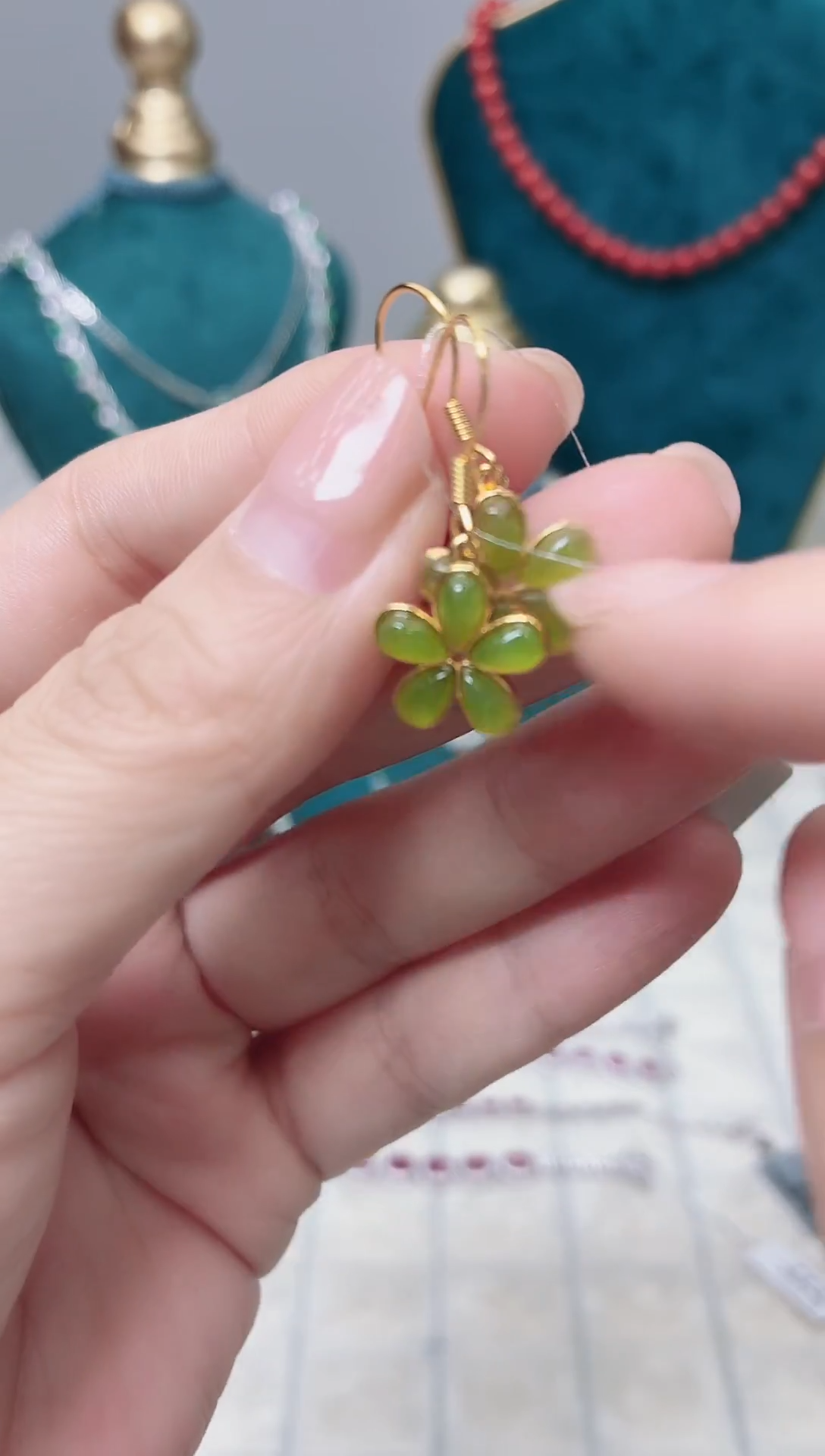 银S925镶嵌和田玉耳饰164BJ1225产品一个（多样性）