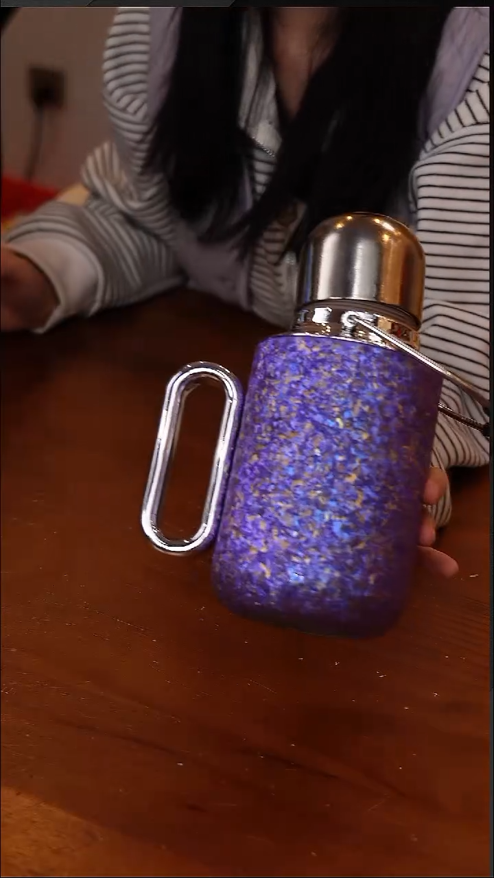 陶98-柚香谷 纯钛大容量保冷保温焖茶壶 紫800ml