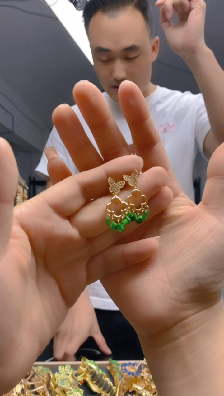 【闪购商品】翡翠耳饰合金138翡翠耳钉