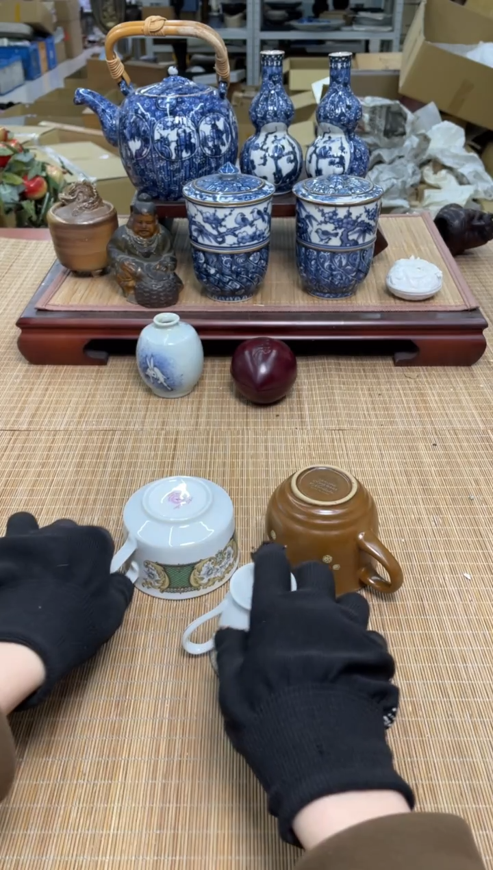 9号三只咖啡杯脱金氧化中古物品谨慎参拍直播链接