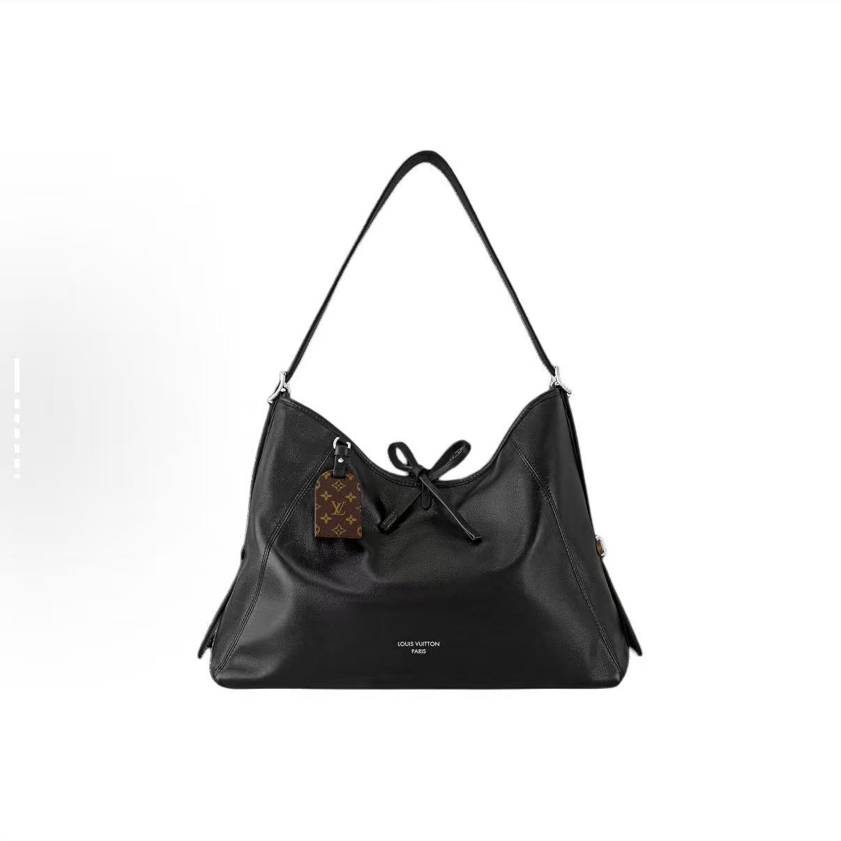 99新 LouisVuitton/路易威登 Carryall黑武士羊皮中号单肩斜挎包