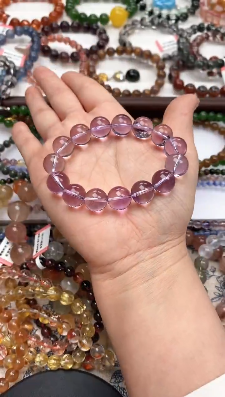 未镶嵌手链水晶玻利维亚紫水晶12.8