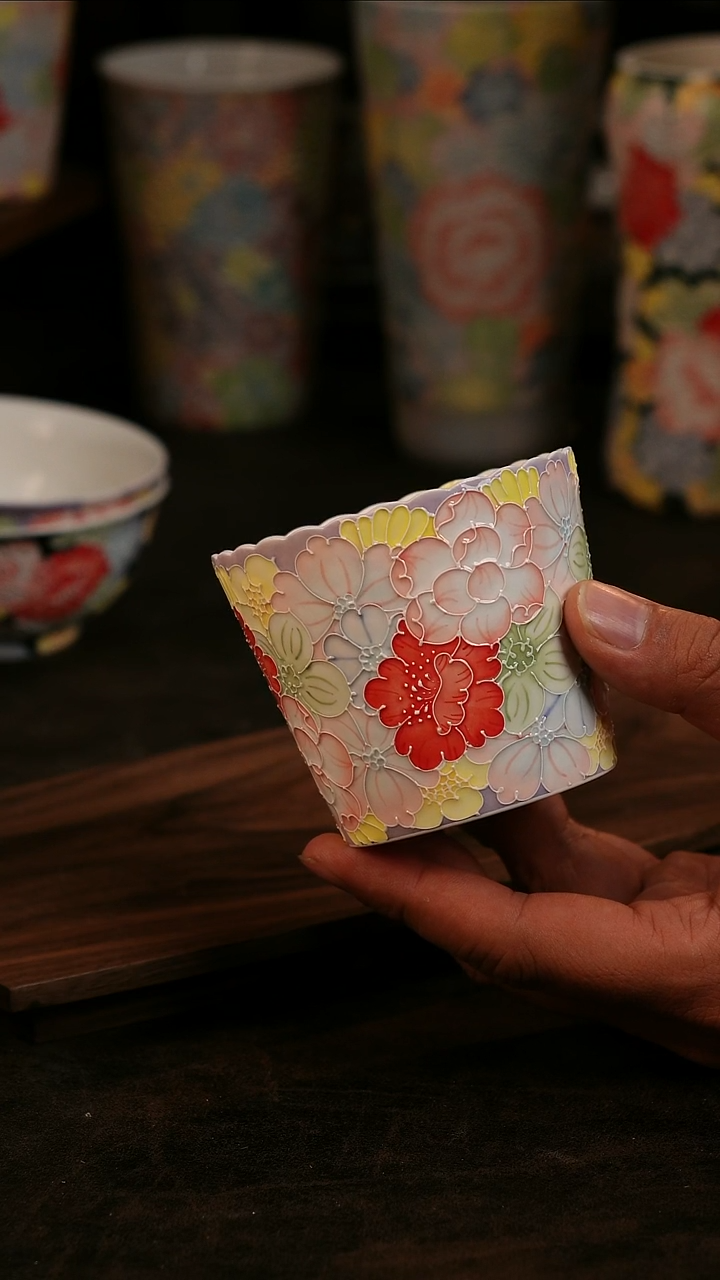 摆件景德镇九寻花器手工陶瓷