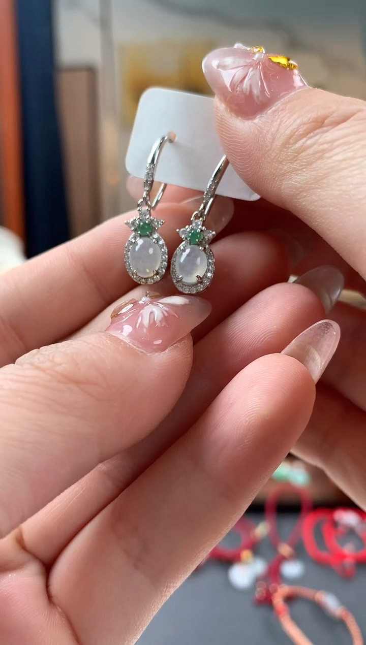 【闪购商品】翡翠耳坠未镶嵌耳坠