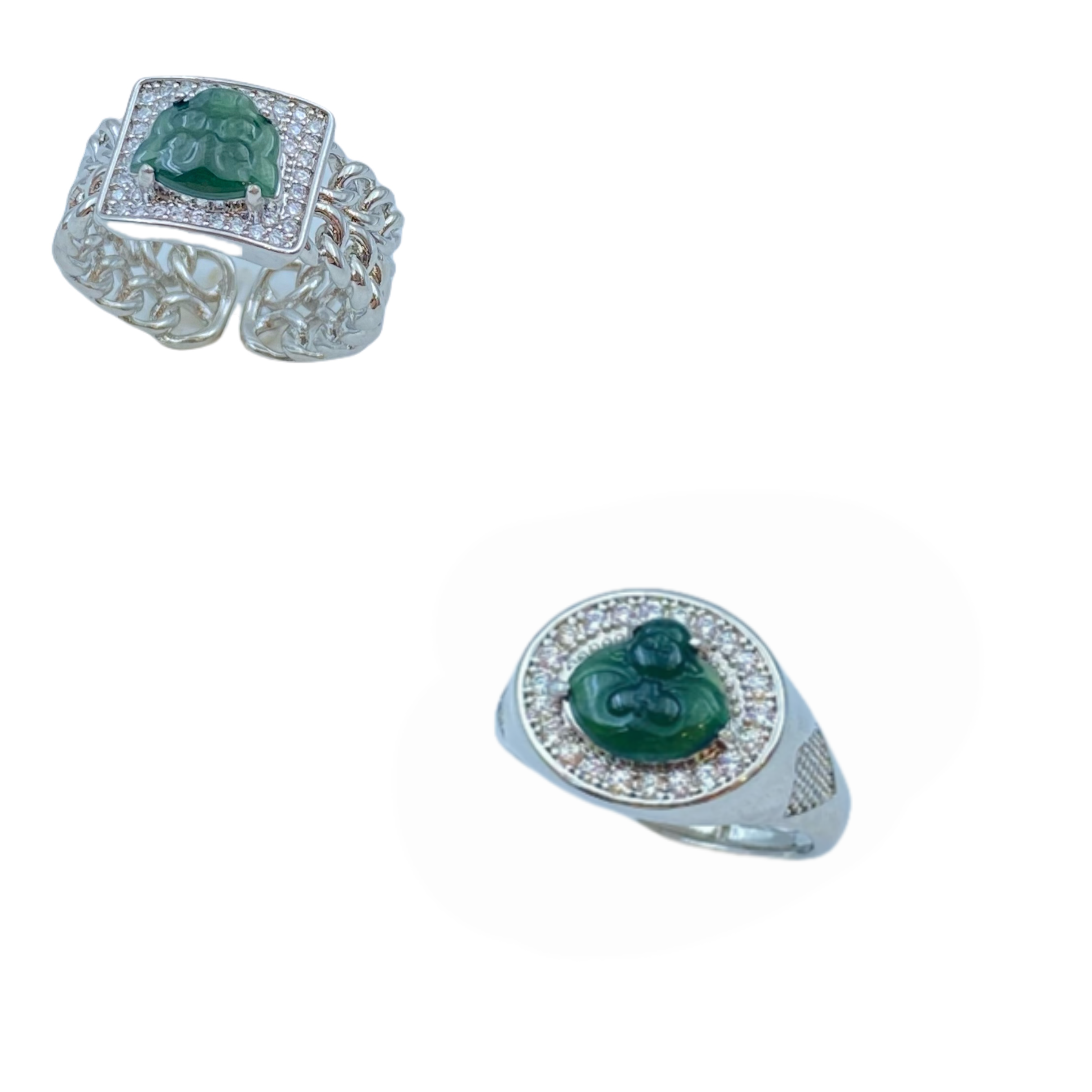 翡翠蛋面戒指A605X，A609X合金多样性只发一件