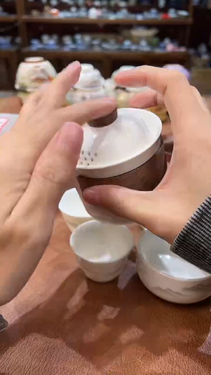 真的很便宜会开片的旅行茶具