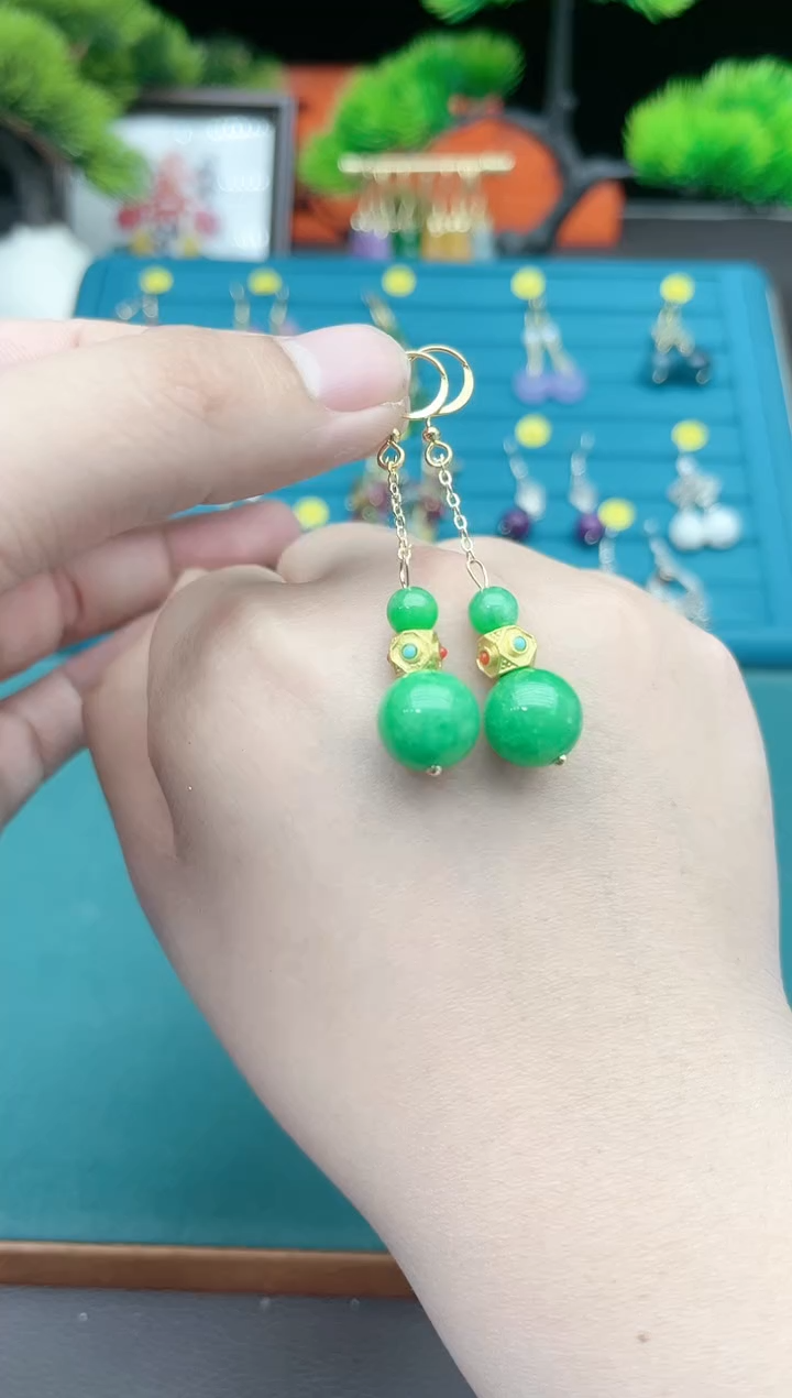 【闪购商品】玛瑙/玉髓耳钉银S925镶嵌310000