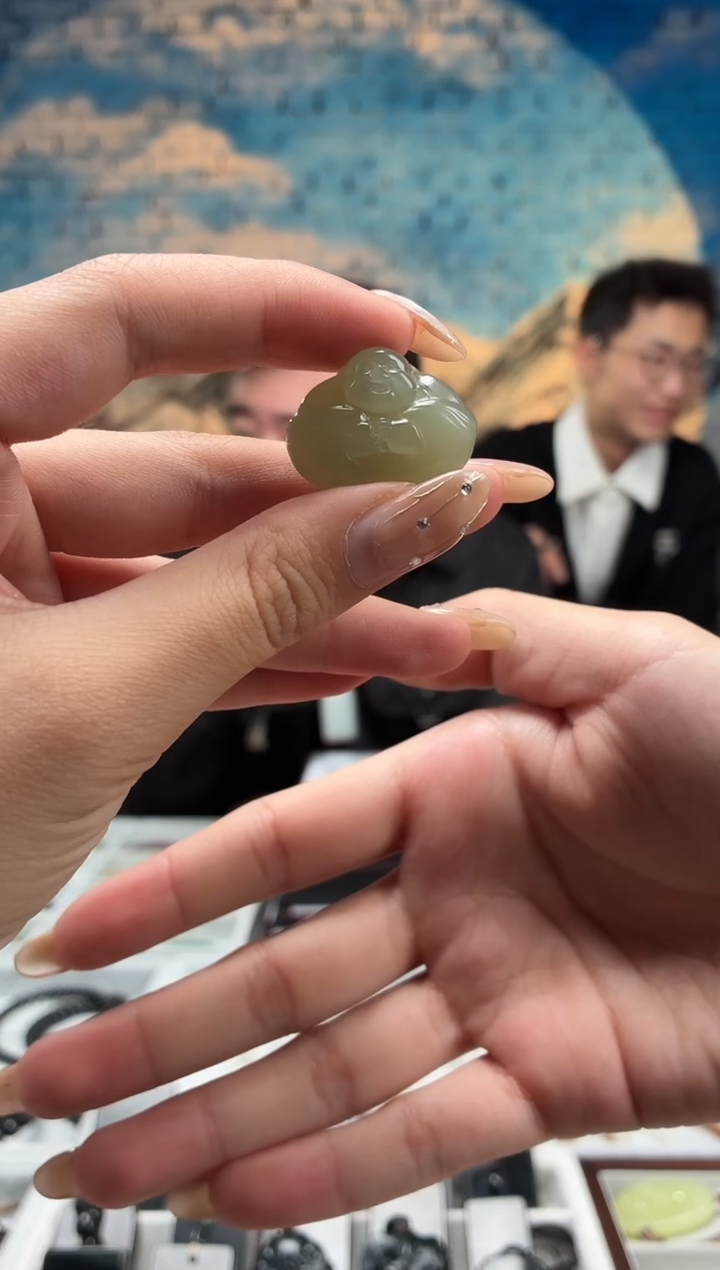 吊坠(不含链)未镶嵌和田玉且末佛公