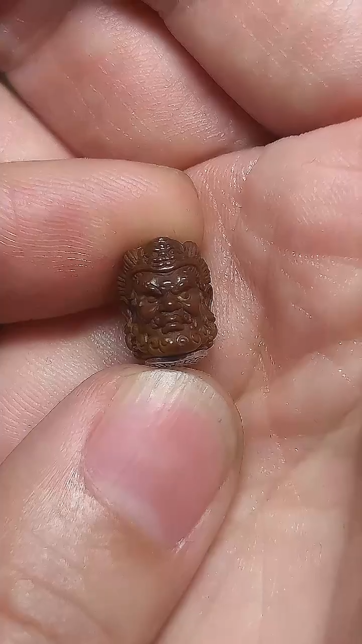 把件紫金鼠威将军顶珠12.6mm