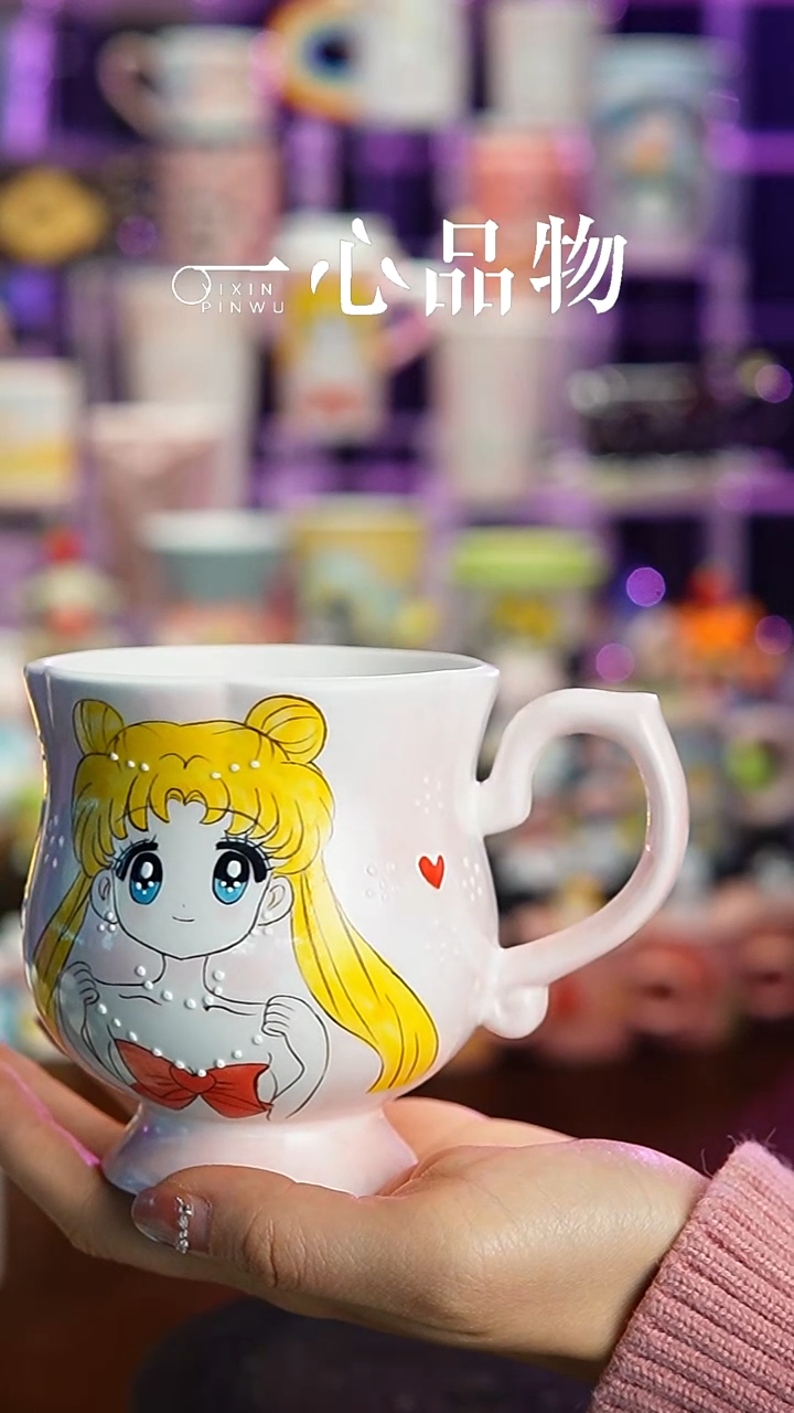 杯子瓷A505景德镇手工手绘杯子摆件