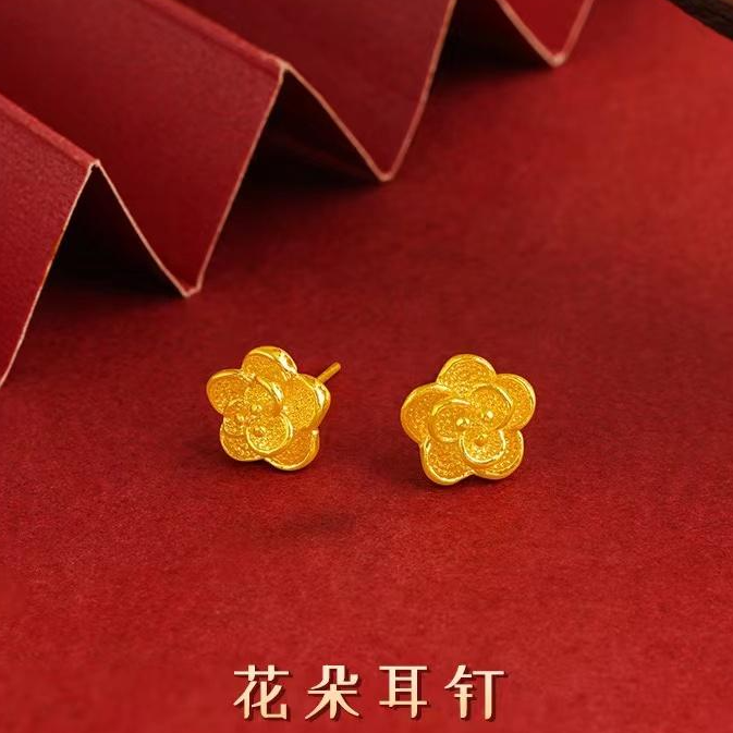 <粉丝福利>轻奢女款山茶花朵耳钉直针养耳洞耳饰生日礼物送女友