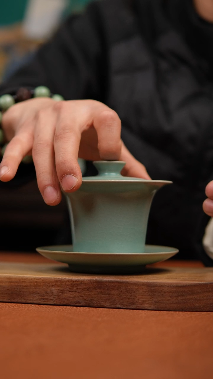 【闪购商品】瓷片仿古马蹄盖碗微瑕福利