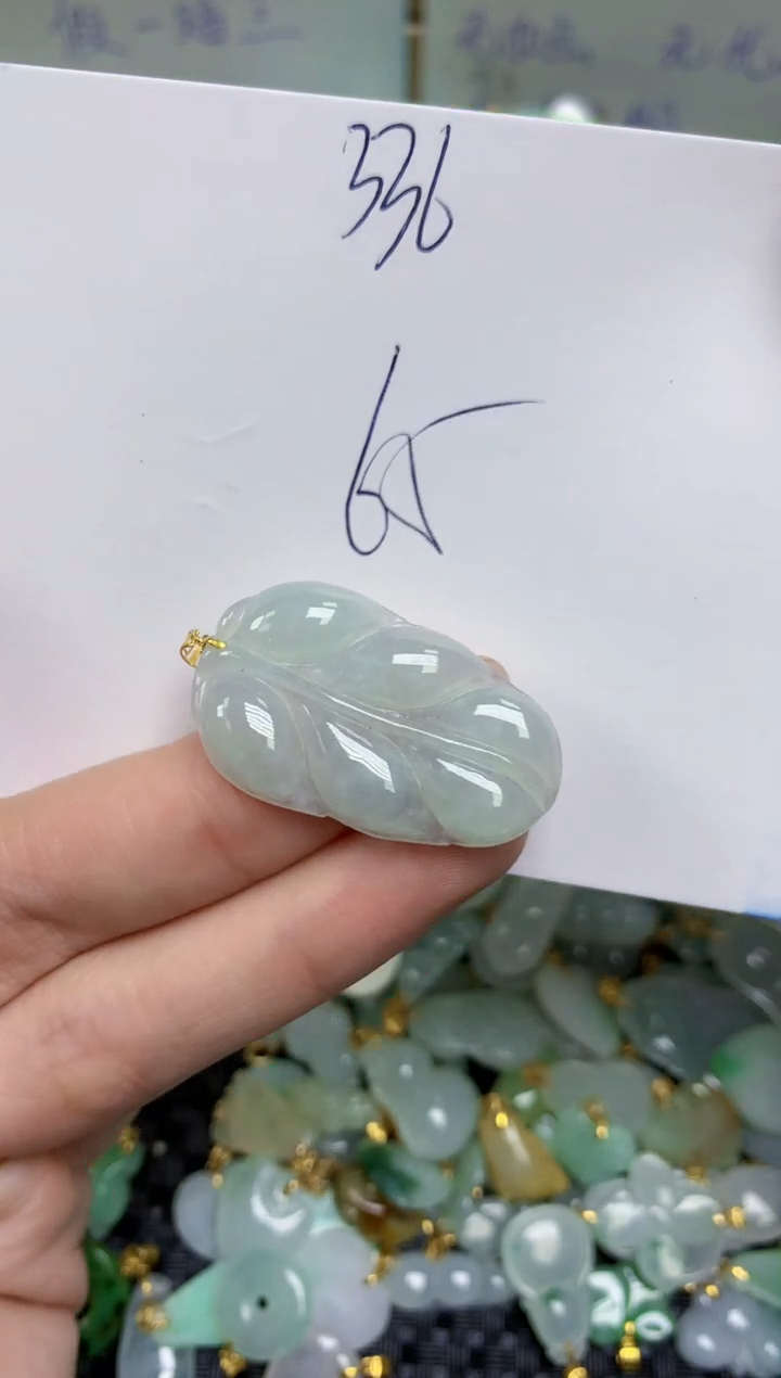 【闪购商品】翡翠颈饰18K金镶嵌天然缅甸A货翡翠