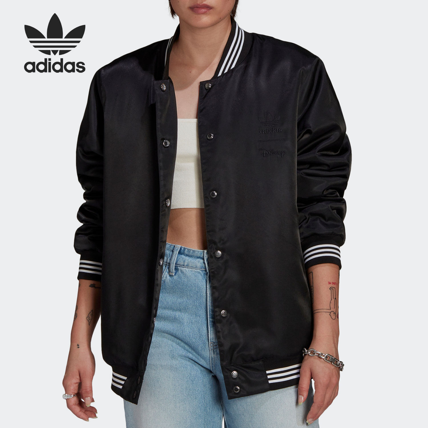 Adidas/阿迪达斯三叶草小鹿斑比防风男女秋冬夹克休闲外套HE6867