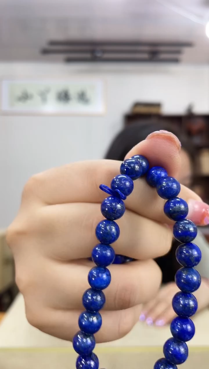 乌木类端景台087青青时0.8单圈串24颗珠子木木