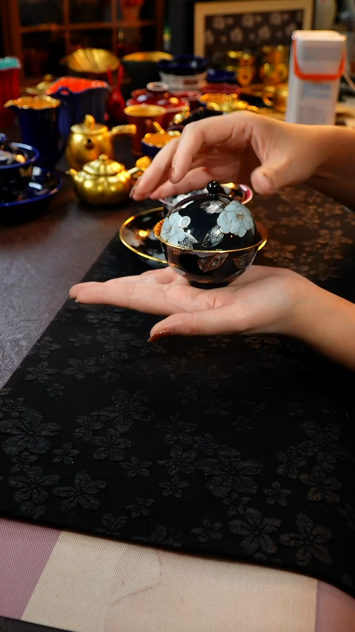 茶杯紫砂【宜景窑系列】盖碗