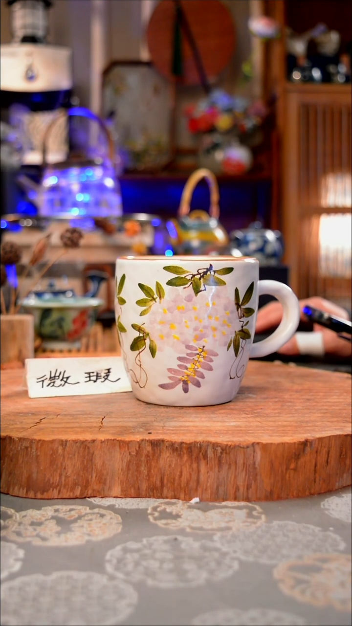【闪购商品】摆件紫藤花手工手绘手工手绘