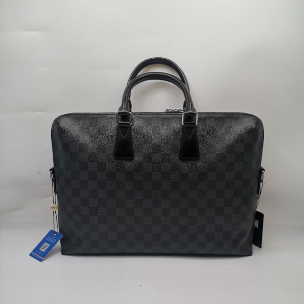 99新 LouisVuitton/路易威登 97新18104 LV 蓝棋盘格手提包公文包