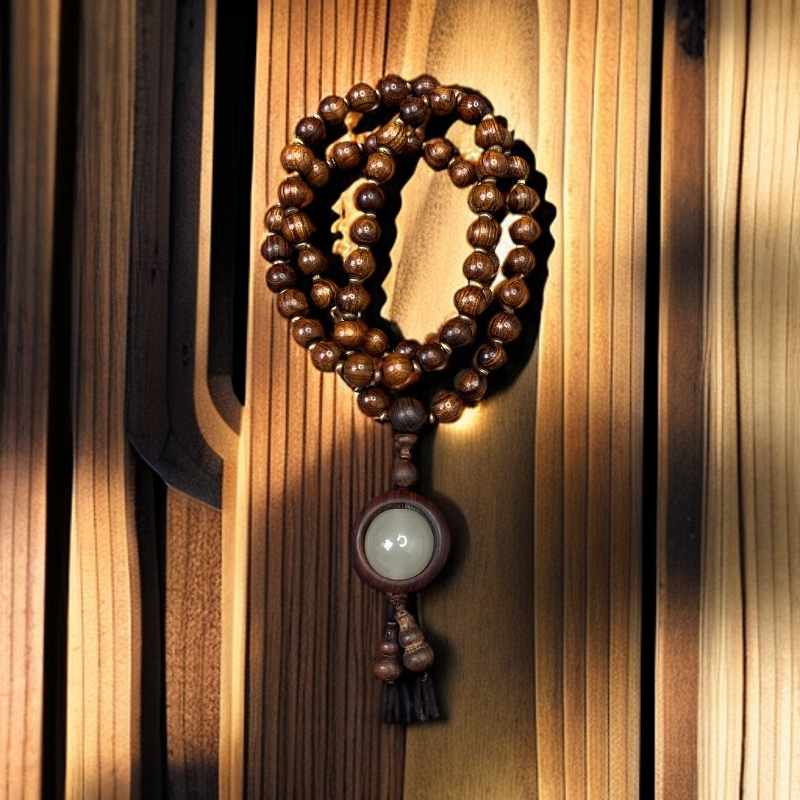 精品花梨木夜光108珠串直播甄选