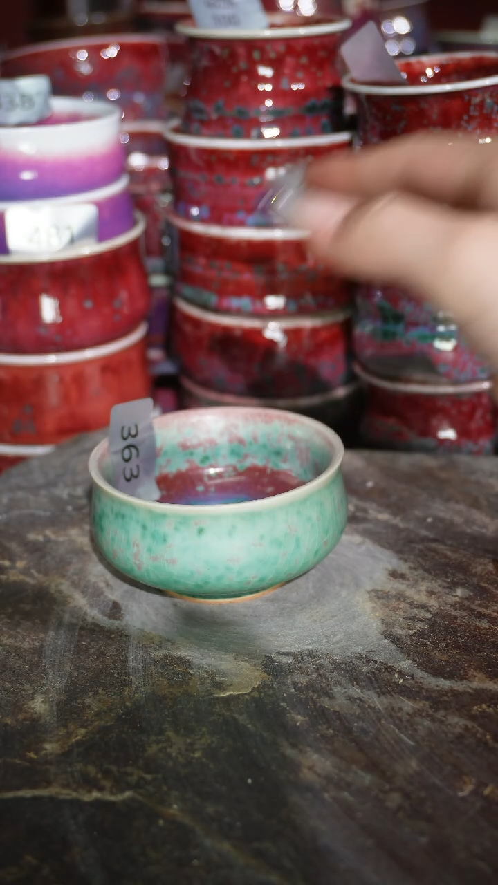 摆件陶精品窑变钧瓷茶器