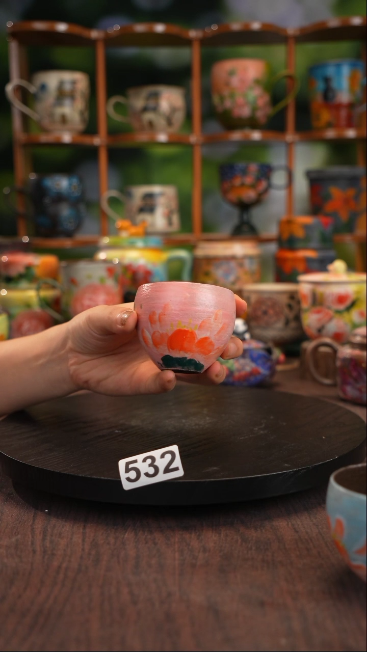 景德镇手绘陶瓷紫砂茶杯