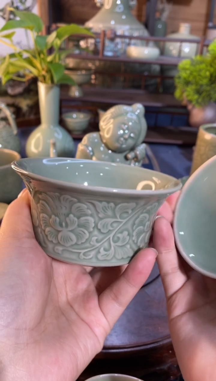 【闪购商品】XG001 牡丹压手杯1只 微瑕