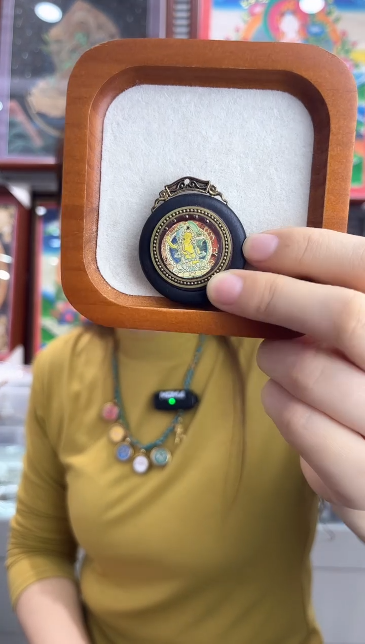 吊坠小叶紫檀 半手绘唐卡 （非质量问题 不退不换）