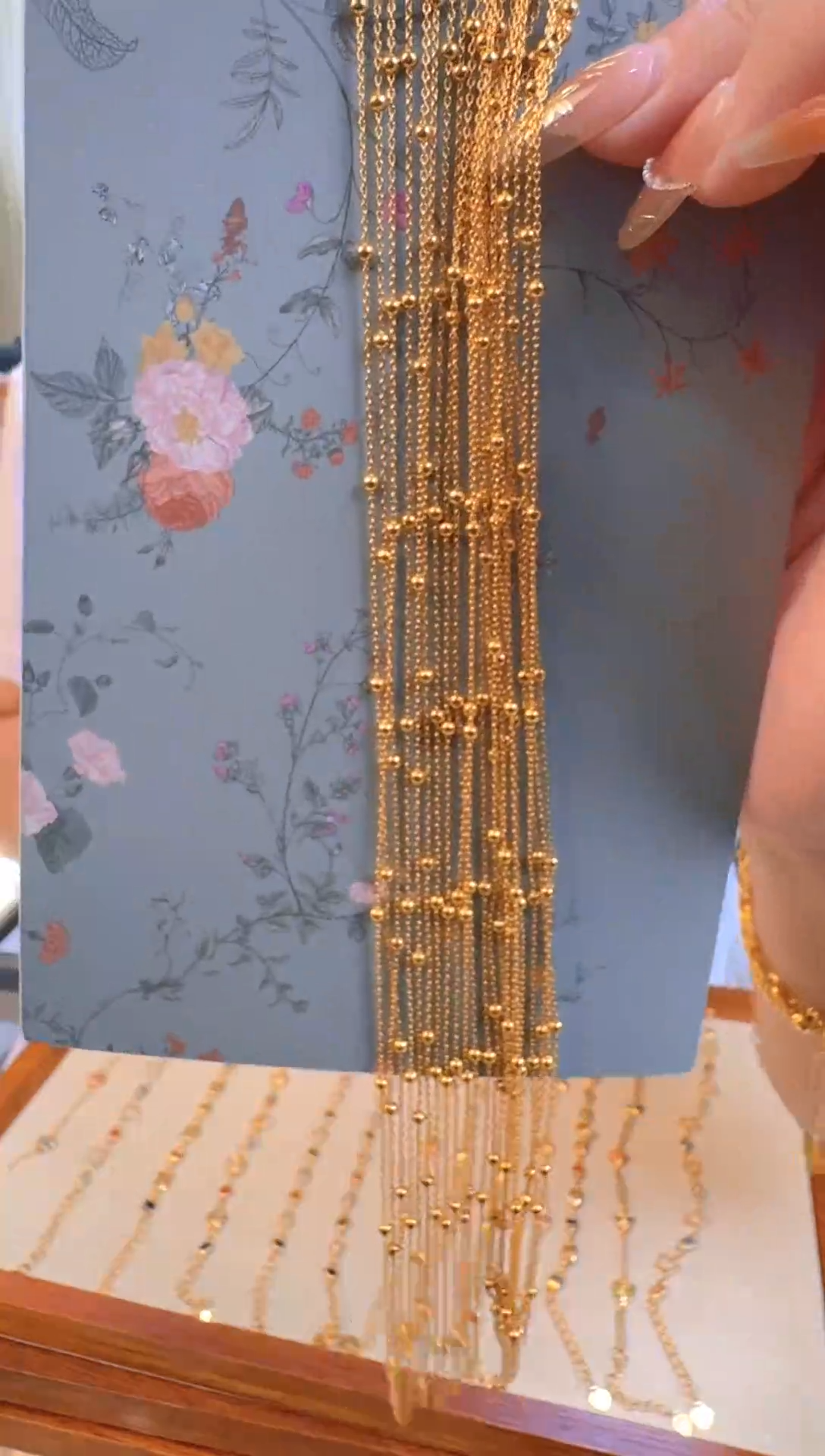 45cm固定不可调节闪o隔珠链1.09g（多样性发货）