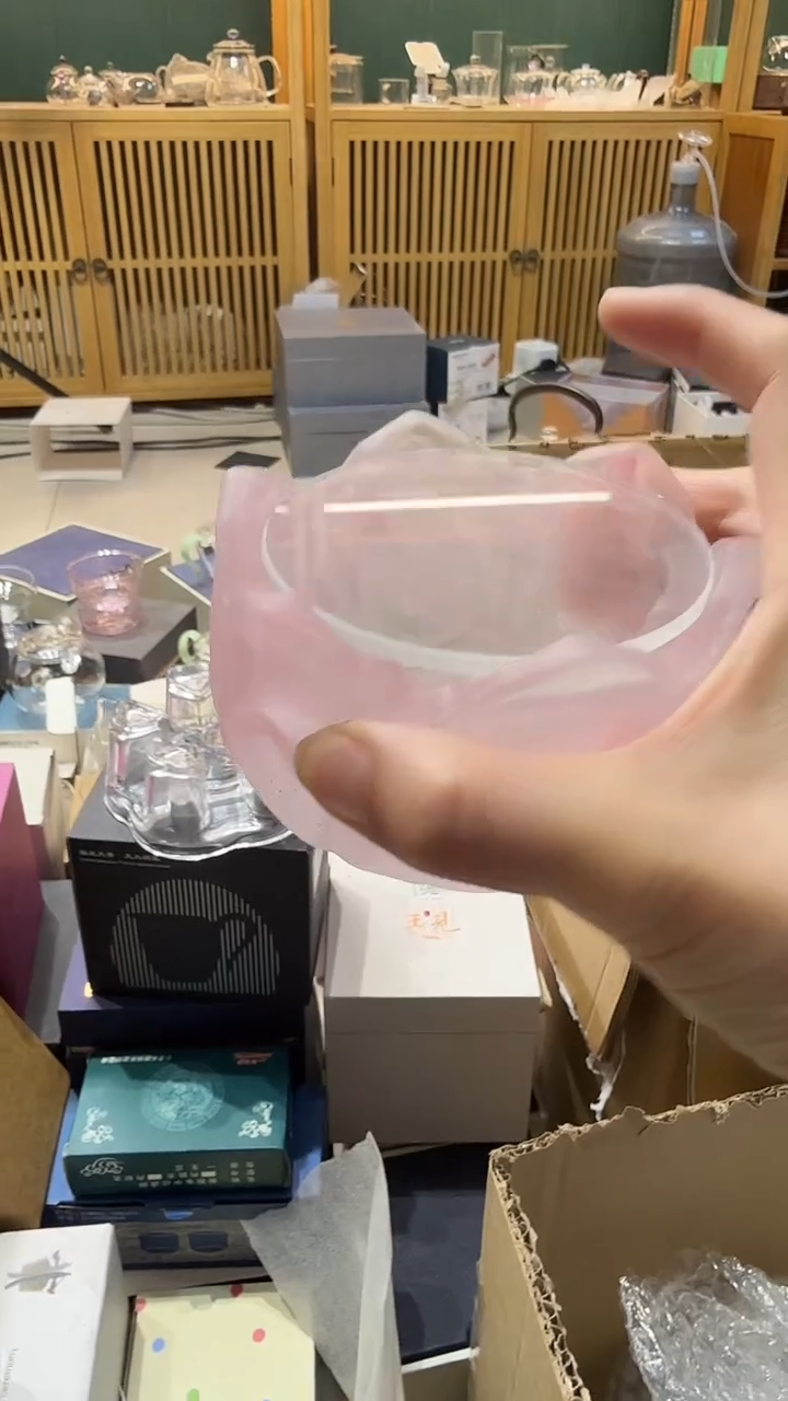 粉色莲花温茶器     