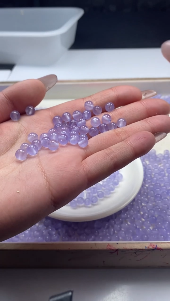 【闪购商品】玛瑙/玉髓颈饰未镶嵌w2161冰仙紫6mm*50颗