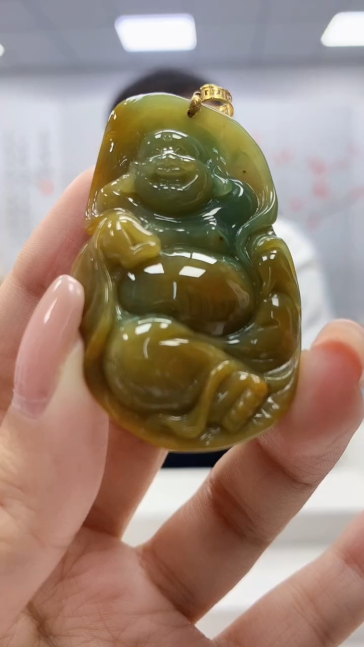 定制翡翠未镶嵌柠**.4898xx-毛货挂件251
