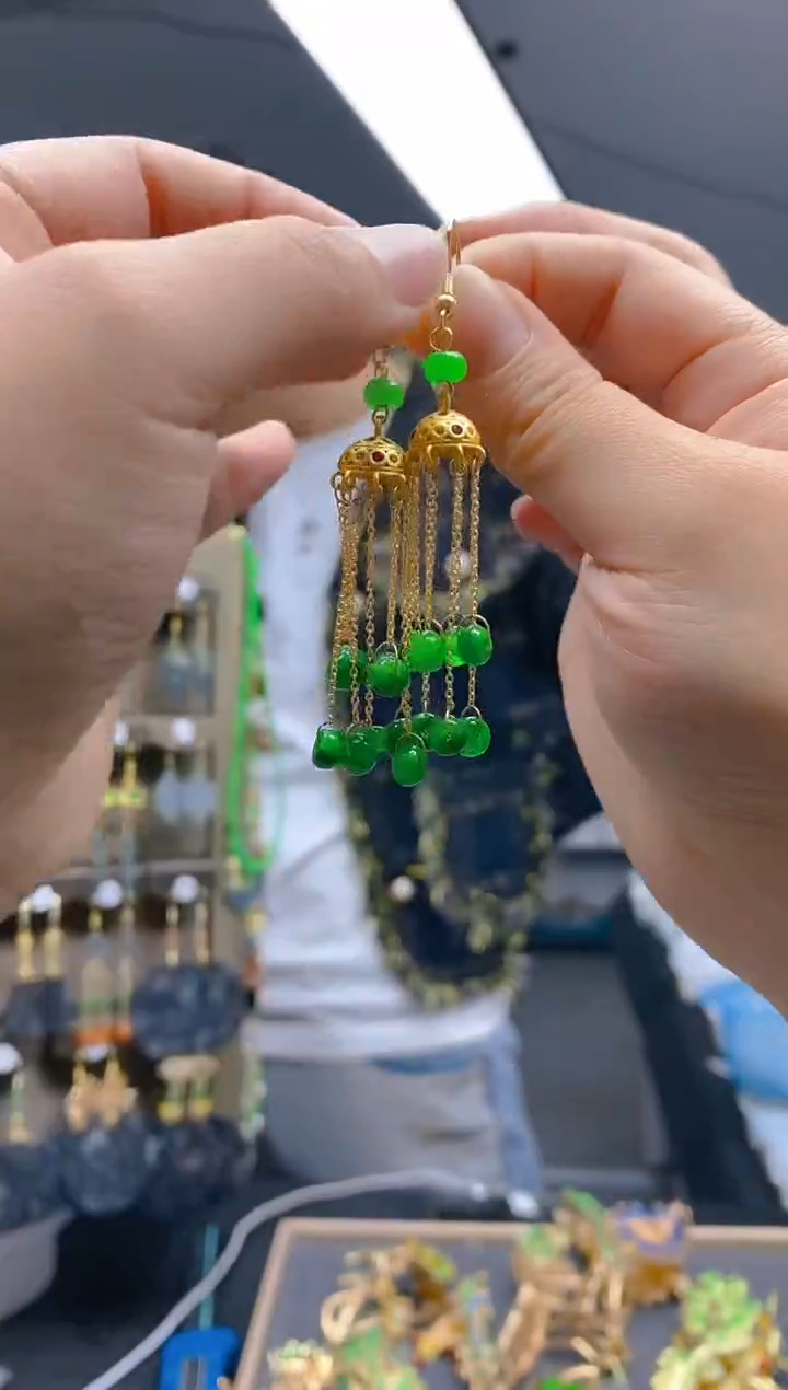 【闪购商品】翡翠耳饰合金0326翡翠耳钩