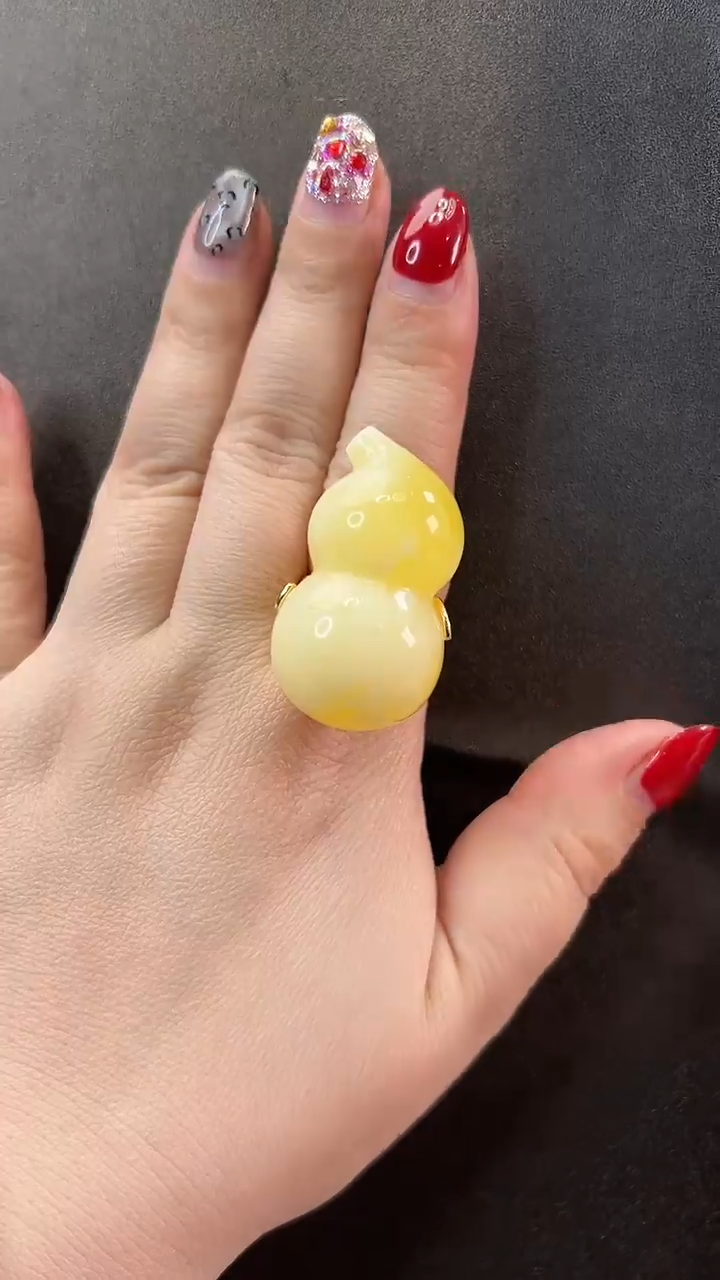 【闪购商品】琥珀戒指未镶嵌戒指