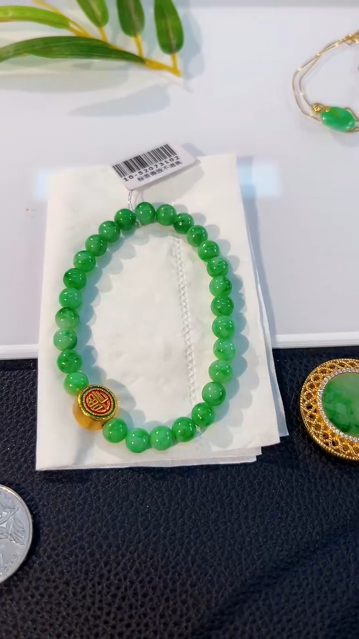 未镶嵌手串翡翠缅料A货/支持复检/一件