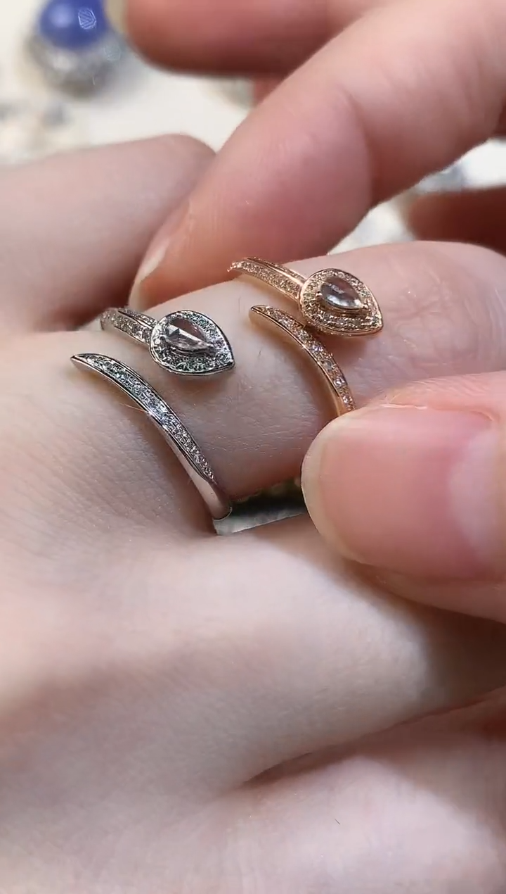 戒指18K金镶嵌钻石多样性发其一D106|1980