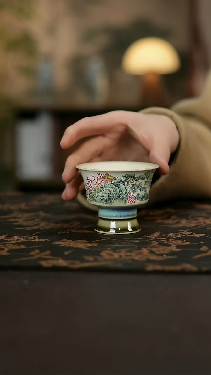 景德镇陶瓷杯碗柴烧多人