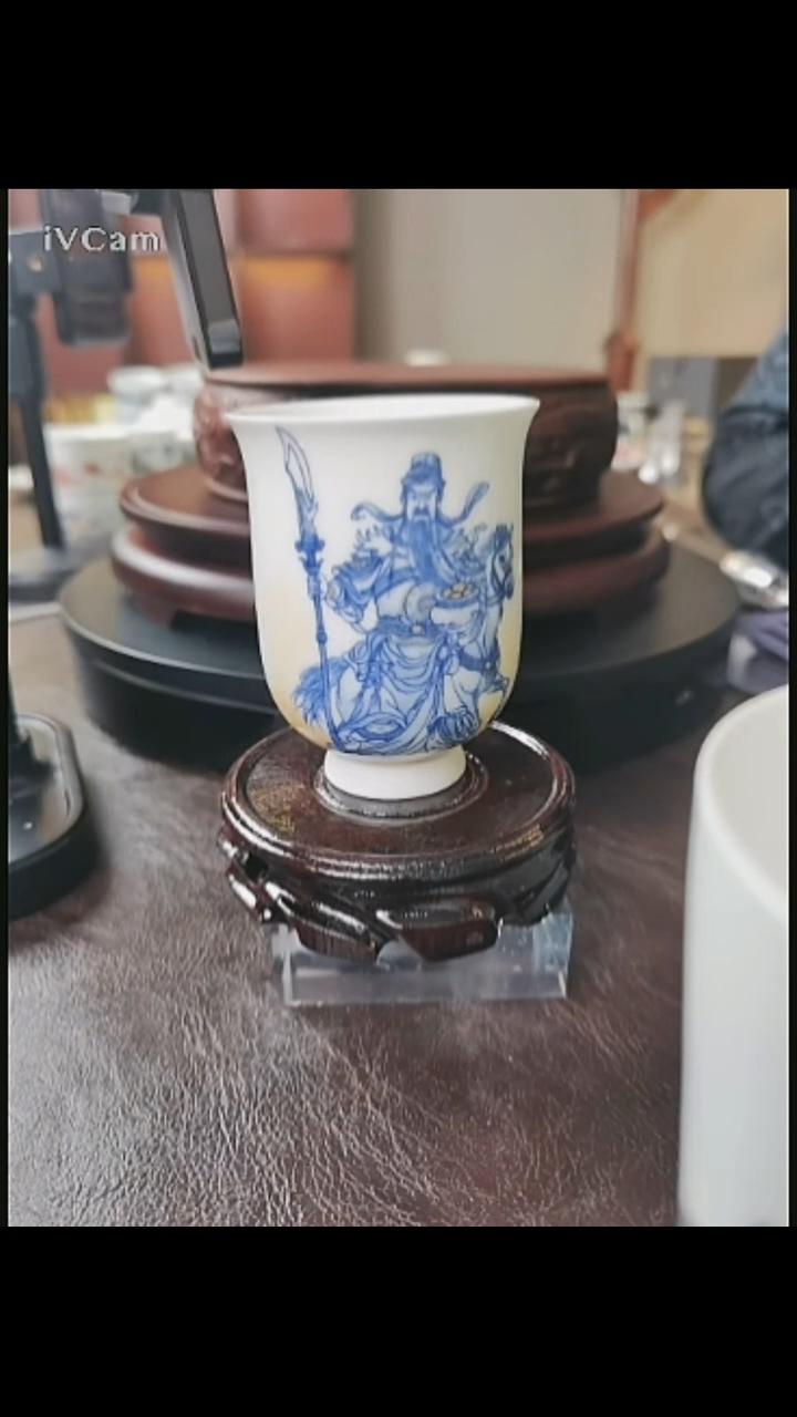 景德镇武财神关羽闻香杯