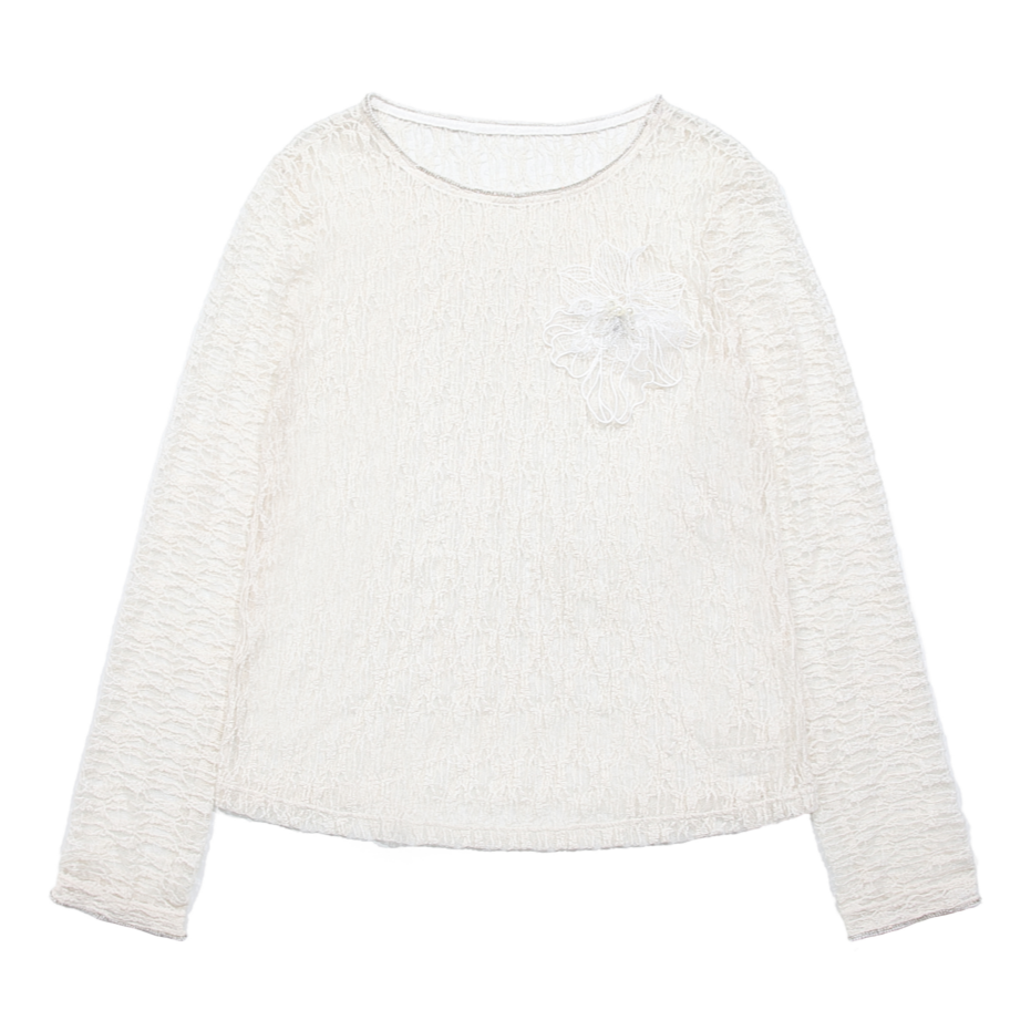 大码圆领女蕾丝美式秋季女款修身T恤春季白色女士休闲CVC20323