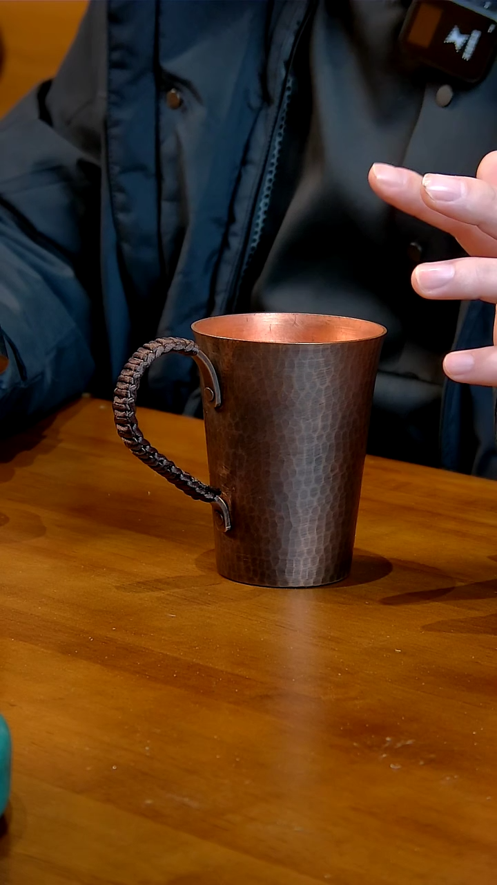 【闪购商品】关西铁瓶紫铜马克杯400毫升