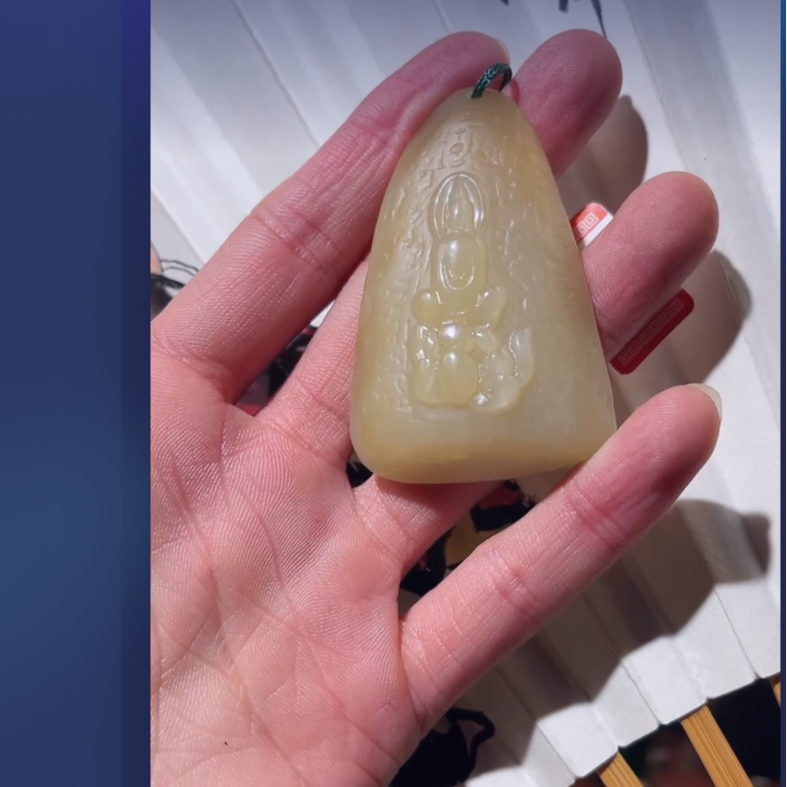 新疆和田玉悟道无相佛吊坠