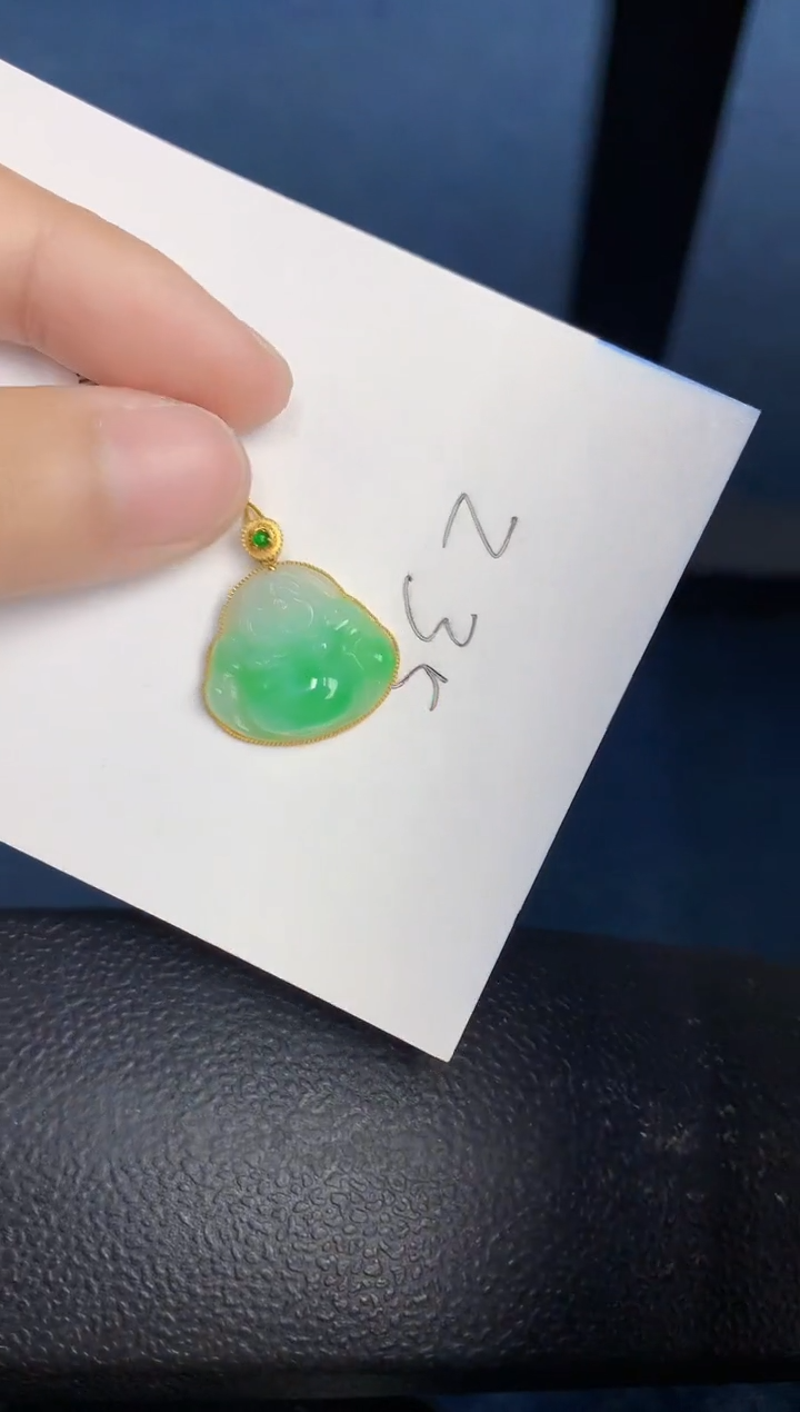 【闪购商品】翡翠颈饰18K金镶嵌000000000