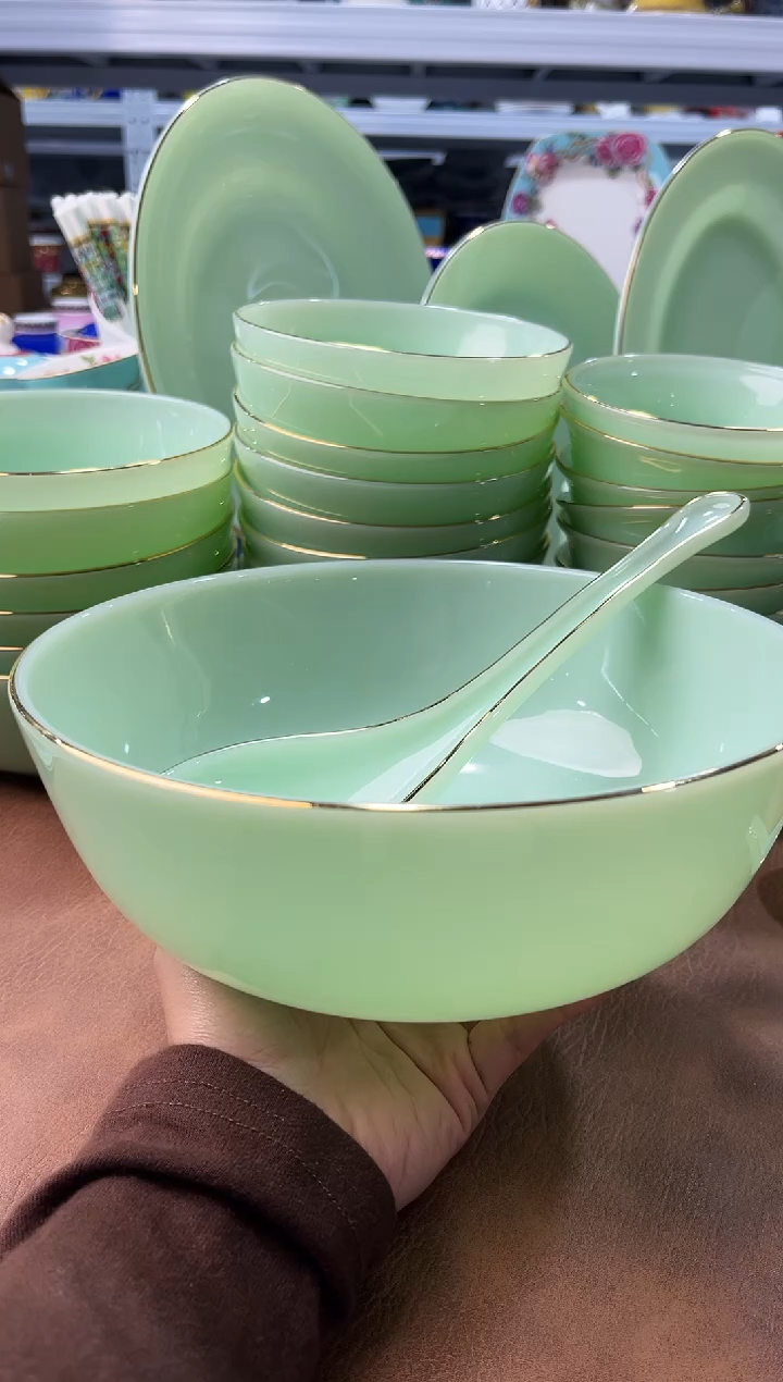 玉瓷  汤碗1个汤勺1个景德镇陶瓷  