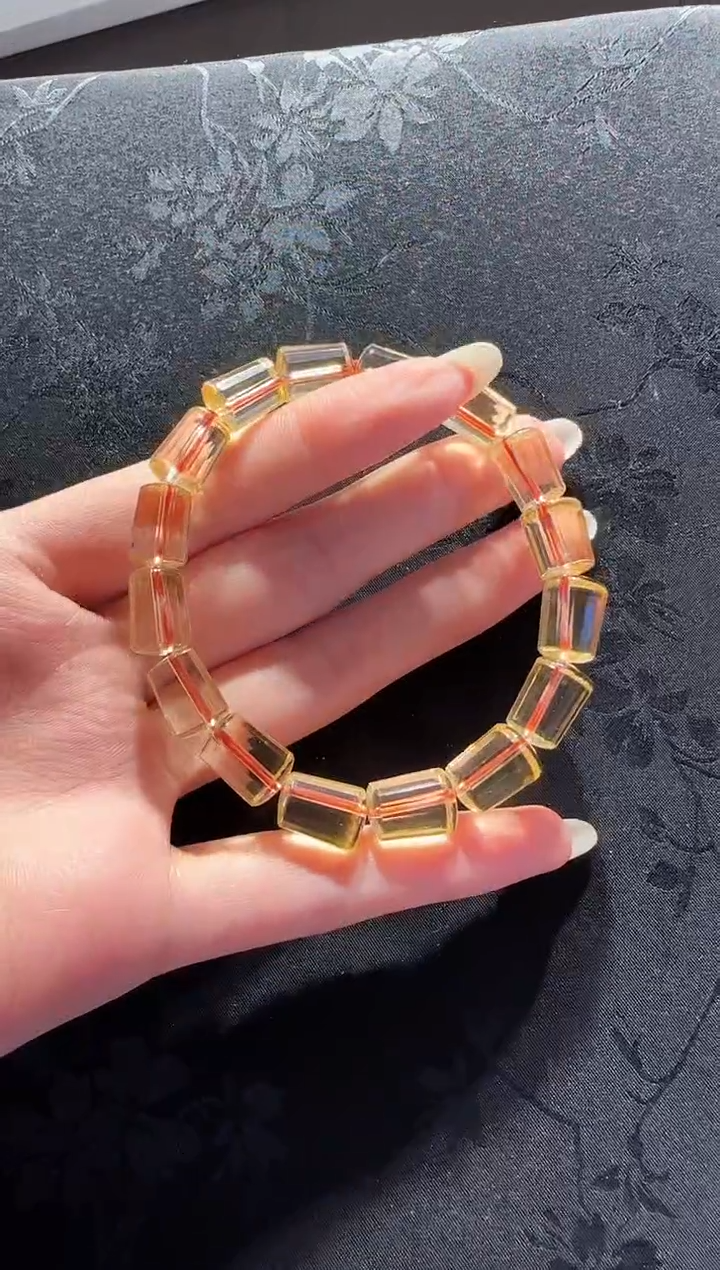 【闪购商品】黄晶手串未镶嵌黄水晶手串