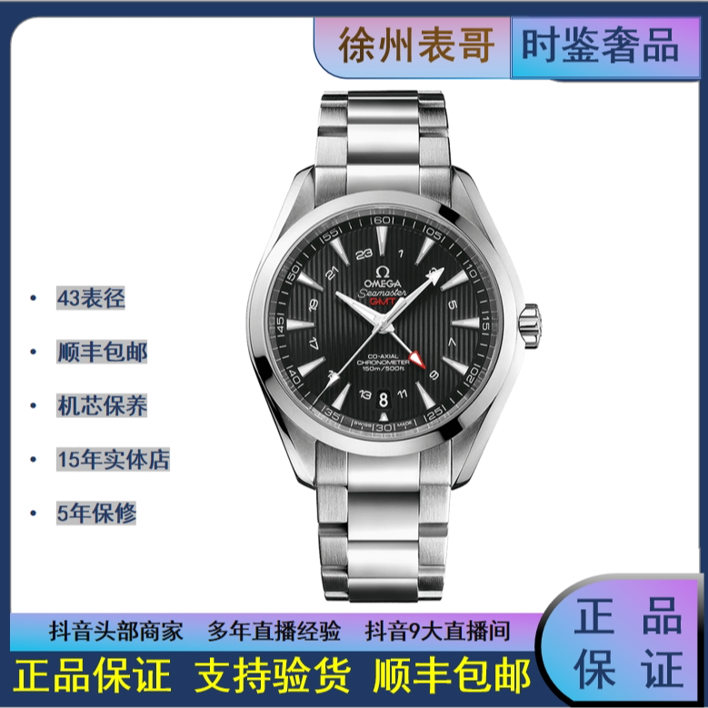 99新 Omega/欧米茄 海马GMT/公价58500/231.10.43.22.01.001