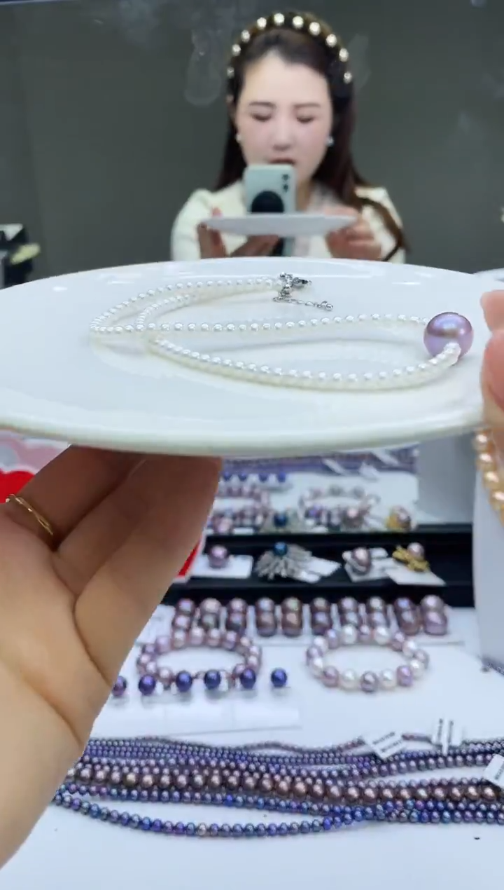 未镶嵌项链淡水珍珠设计款项链